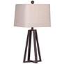 Bassett Denison 28" Rustic Bronze Geometric LED Table Lamp
