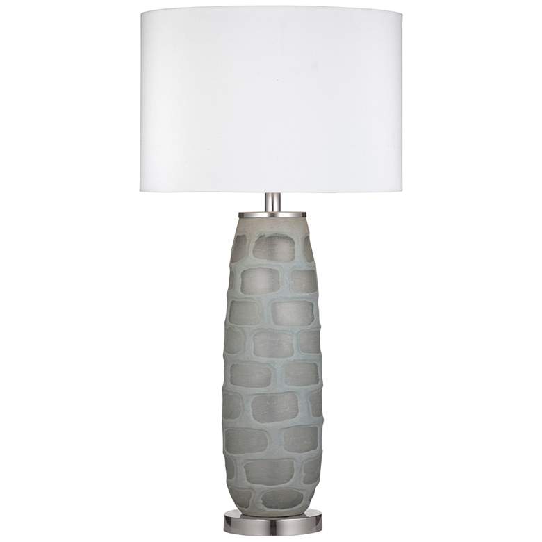 Image 2 Bassett DePau 29 inch Modern Grayglue Glass Table Lamp