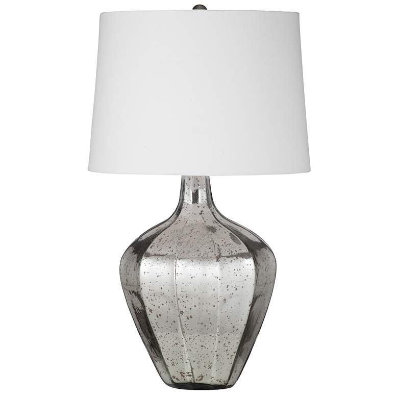 Image 1 Bassett Diamond 31" Silver Mercury Glass Table Lamp
