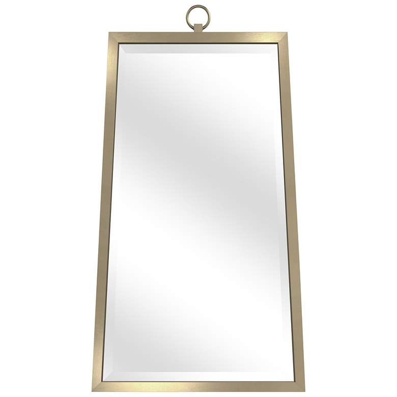 Image 1 Bassett Floris 40" HIgh Trapozoid Gold Modern Wall Mirror