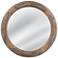 Bassett Frederick 44" Rustic Wood Round Wall Mirror