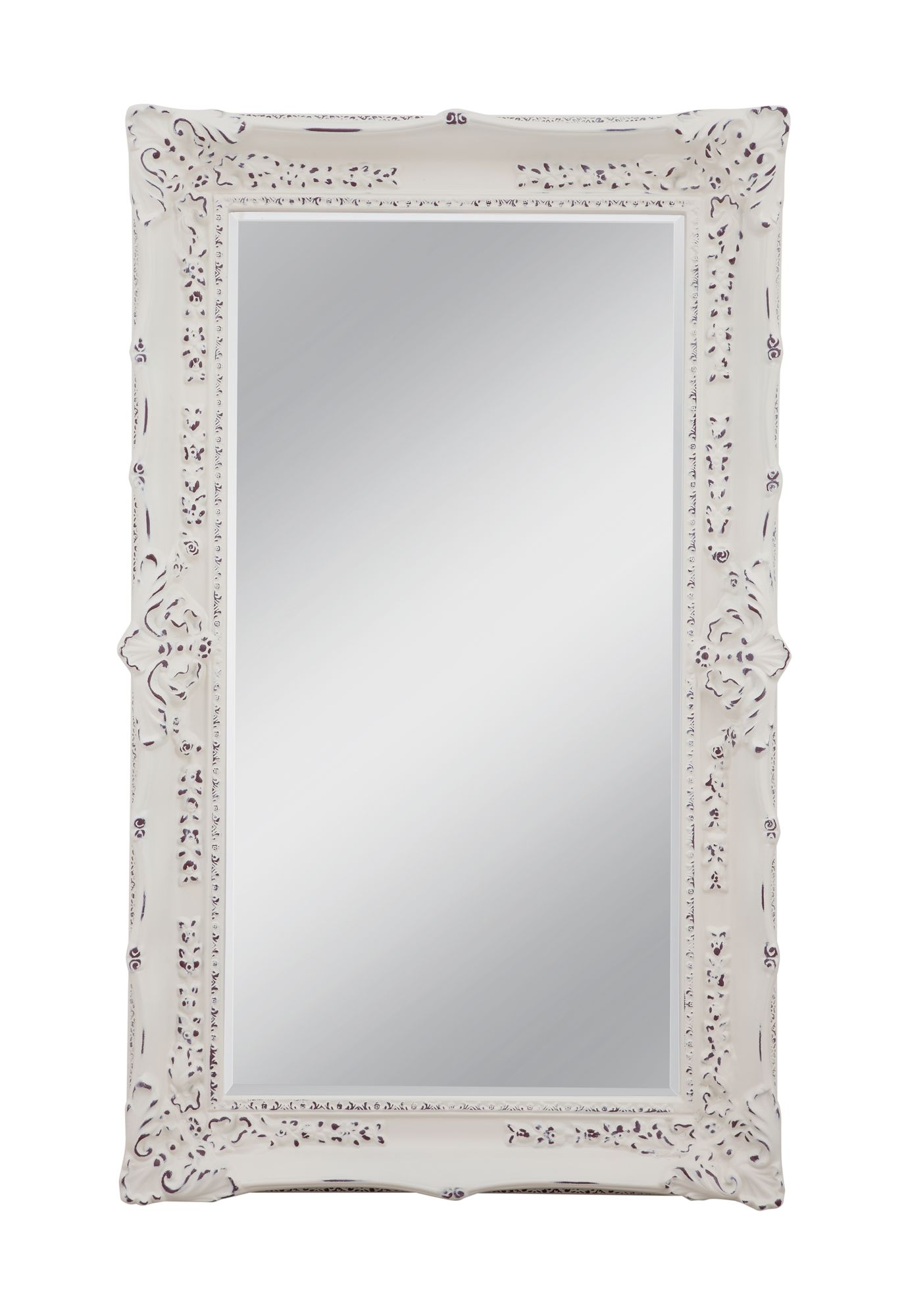 Image 2 Bassett Garland 69" Traditional Weathered White Wall Mirror more views
