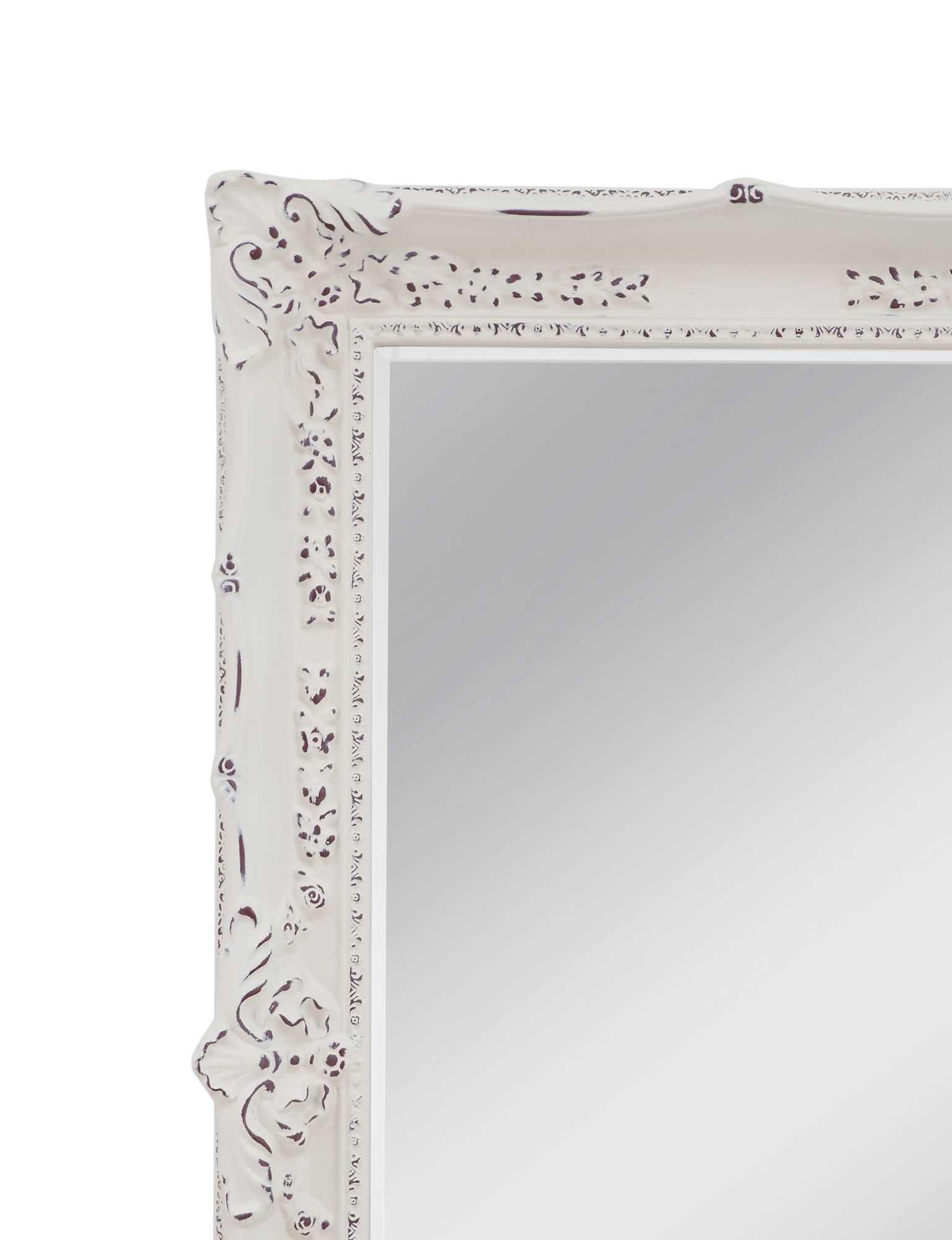 Image 5 Bassett Garland 69" Traditional Weathered White Wall Mirror more views