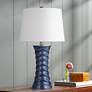 Bassett Gere 29" High Modern Blue Ceramic Table Lamp