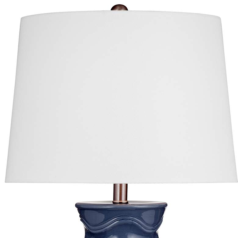 Image 3 Bassett Gere 29 inch High Modern Blue Ceramic Table Lamp more views