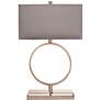 1_Bassett Halle 27" High Open Ring Antique Silver Leaf Metal Table Lamp