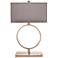 Bassett Halle 27" High Open Ring Antique Silver Leaf Metal Table Lamp