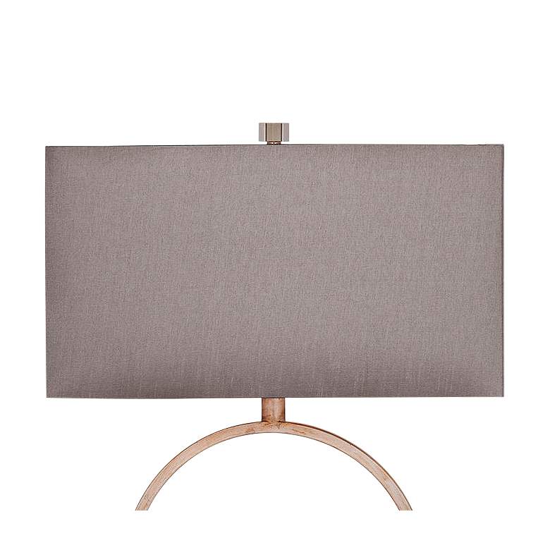 Image 2 Bassett Halle 27" High Open Ring Antique Silver Leaf Metal Table Lamp more views