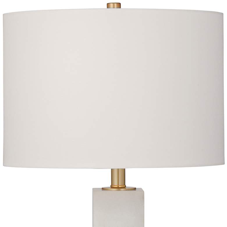 Image 3 Bassett Hege 29" White Marble Column Table Lamp more views