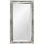1_Bassett Hollywood Glam 36" x 48" Beaded Silver Leaf Wall Mirror