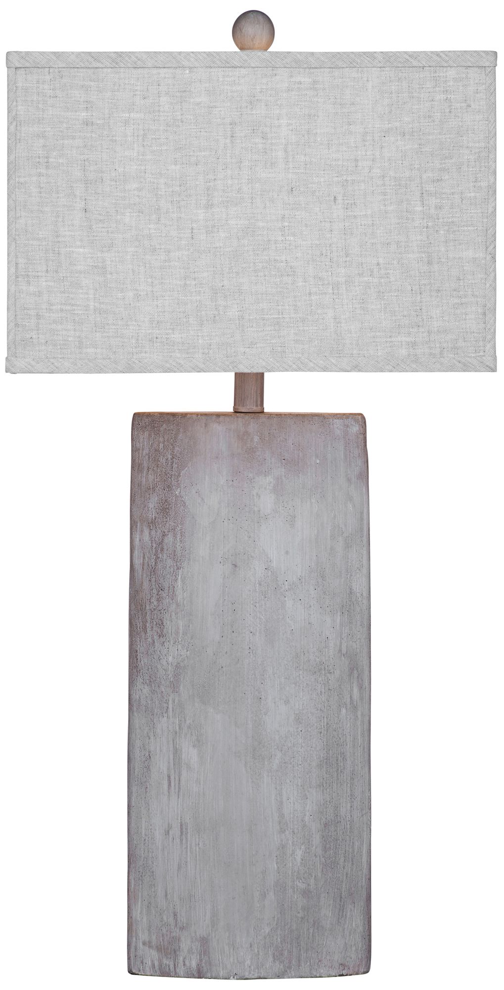 Image 4 Bassett Jonas 32" High Modern Cement Stone Triangle Column Table Lamp more views