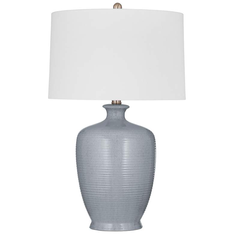 Image 1 Bassett Justice 29" High Light Gray Ceramic Table Lamp