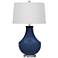 Bassett Kinney 28" High Modern Blue Gourd Ceramic Table Lamp