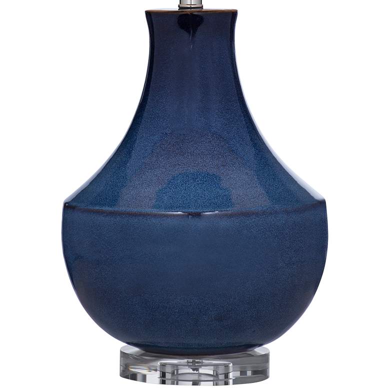 Image 4 Bassett  Kinney Blue Modern Gourd Ceramic Table Lamp more views