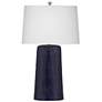 1_Bassett Lancaster 32" High Navy Blue Ceramic Table Lamp