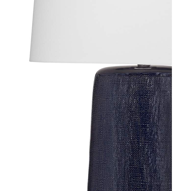 Image 2 Bassett Lancaster 32" High Navy Blue Ceramic Table Lamp more views