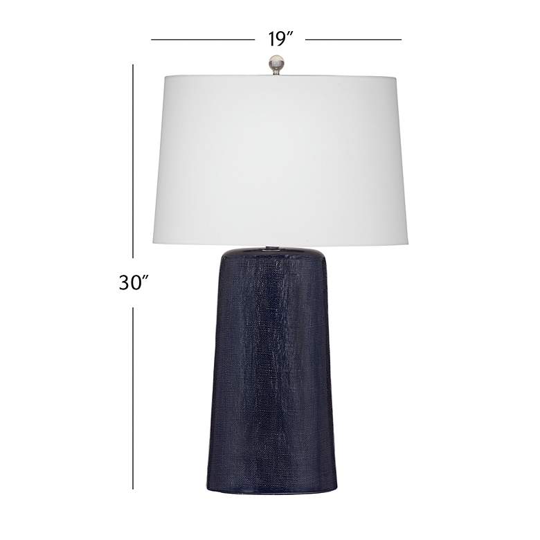 Image 3 Bassett Lancaster 32" High Navy Blue Ceramic Table Lamp more views