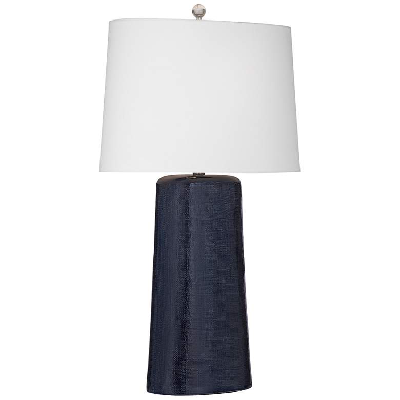 Image 4 Bassett Lancaster 32" High Navy Blue Ceramic Table Lamp more views