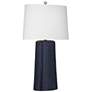 4_Bassett Lancaster 32" High Navy Blue Ceramic Table Lamp more views