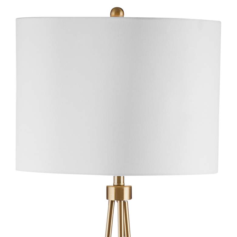 Image 2 Bassett Legacy 62" High Brushed Brass Tripod Floor Lamp more views