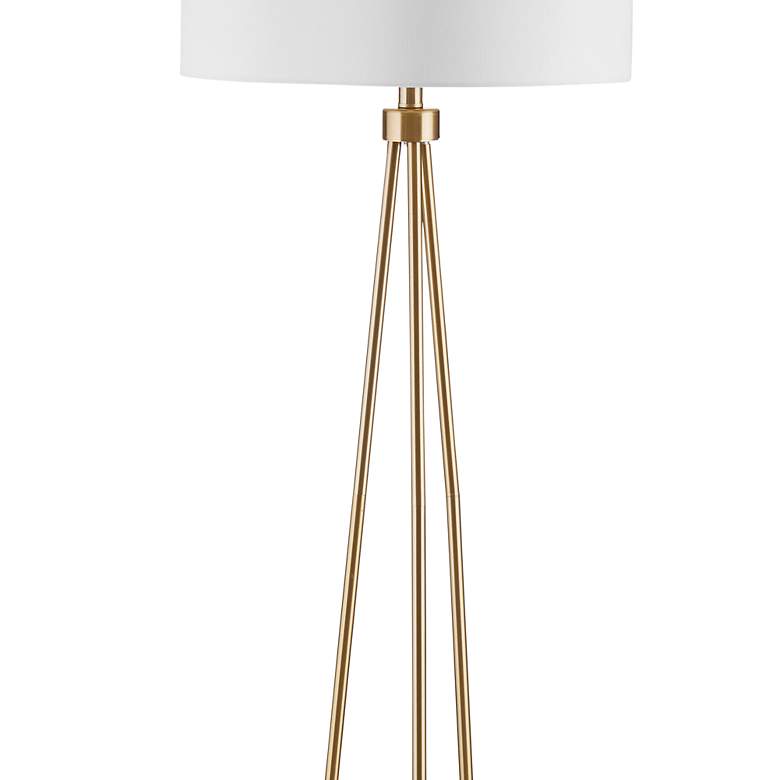 Image 3 Bassett Legacy 62" High Brushed Brass Tripod Floor Lamp more views