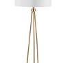 Bassett Legacy 62" High Brushed Brass Tripod Floor Lamp
