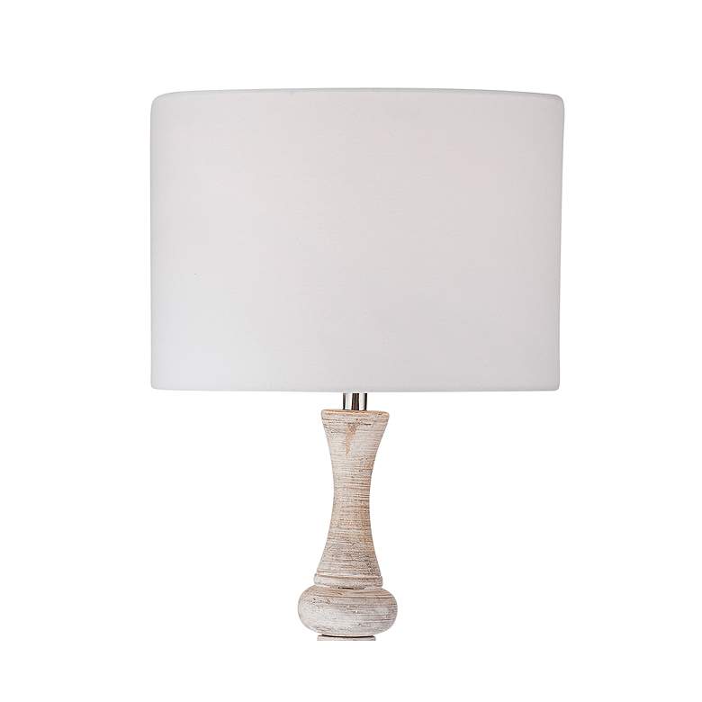 Image 3 Bassett Leroy 60 inch White-Washed Wood Floor Lamp more views