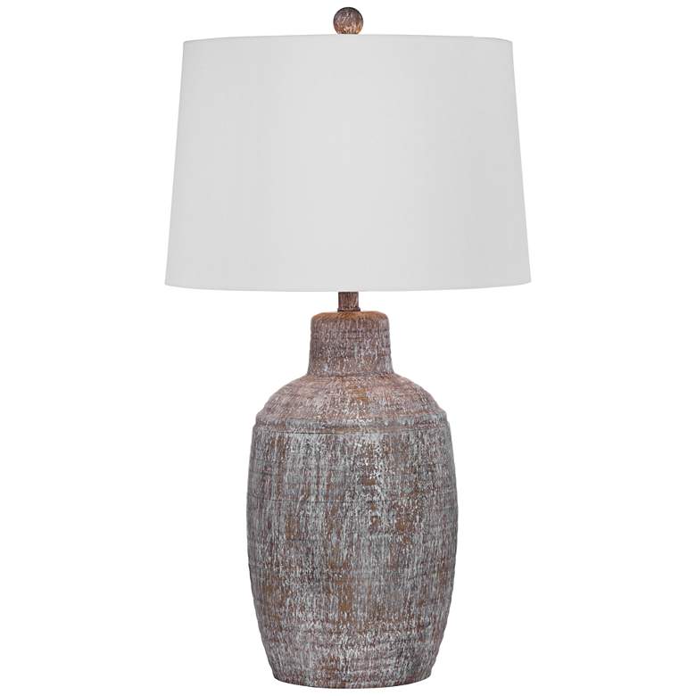 Image 1 Bassett Libby 30" Cream Antique Wash Table Lamp