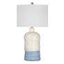 1_Bassett Lucy 27" High White and Blue Ceramic Table Lamp