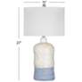 4_Bassett Lucy 27" High White and Blue Ceramic Table Lamp more views