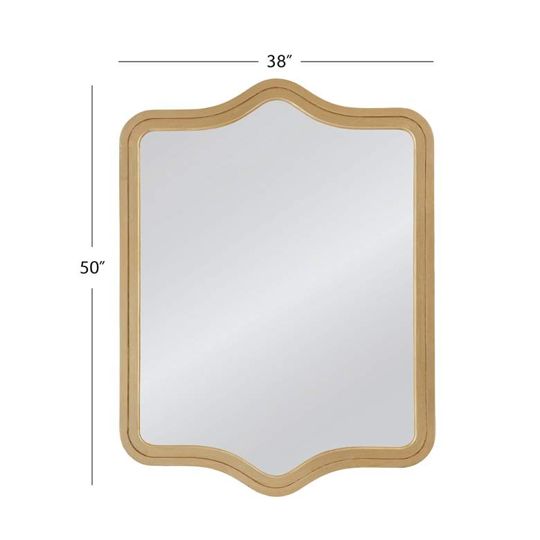Image 5 Bassett Mahalia 38" x 50" Rectangular Gold Leaf Wall Mirror more views