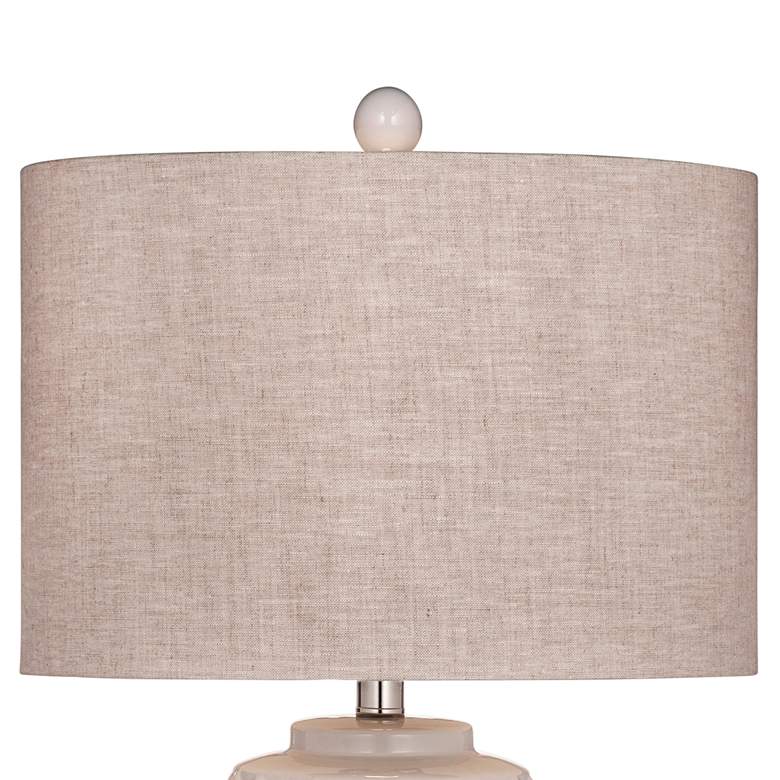 Image 3 Bassett Marina 28" High White Ceramic Column Table Lamp more views
