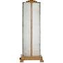 Bassett Maroa 28" High Ribbed Glass Gold Leaf Column LED Table Lamp