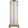 4_Bassett Maroa 28" High Ribbed Glass Gold Leaf Column Table Lamp more views
