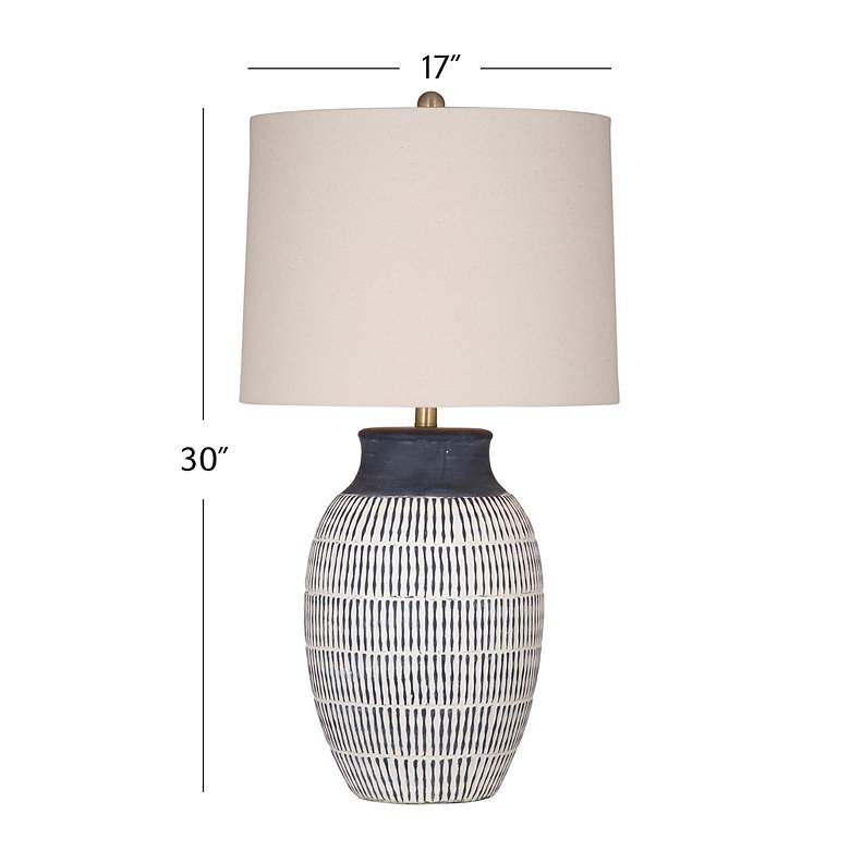 Image 4 Bassett Marrengo 30" High Blue And White Ceramic Table Lamp more views