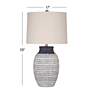 4_Bassett Marrengo 30" High Blue And White Ceramic Table Lamp more views