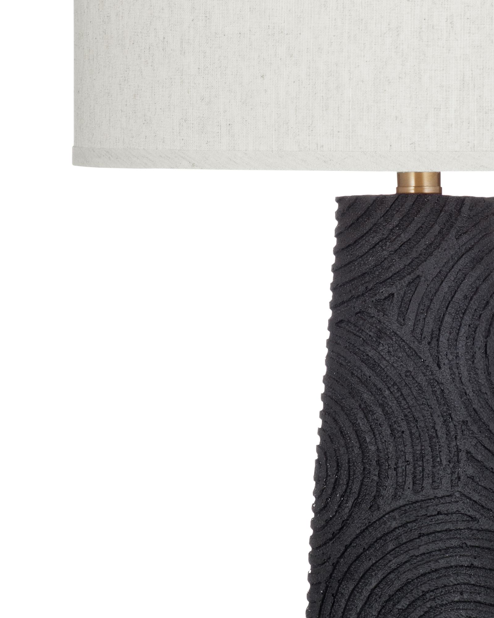 Image 2 Bassett Merrick 31" High Black Finish Textured Resin Table Lamp more views