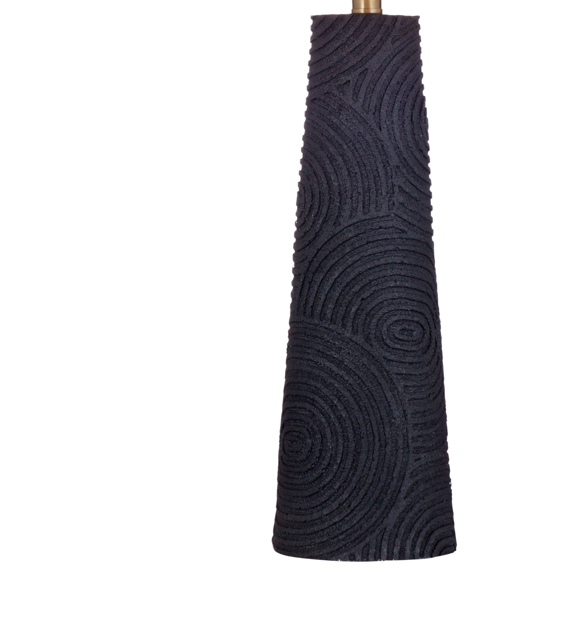 Image 5 Bassett Merrick 31" High Black Finish Textured Resin Table Lamp more views