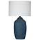 Bassett Miranda 30" HIgh Matte Blue Table Lamp