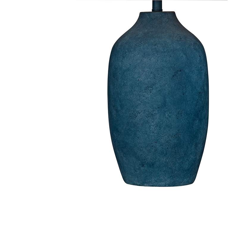 Image 3 Bassett Miranda 30" HIgh Matte Blue Table Lamp more views