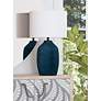 5_Bassett Miranda 30" HIgh Matte Blue Table Lamp more views