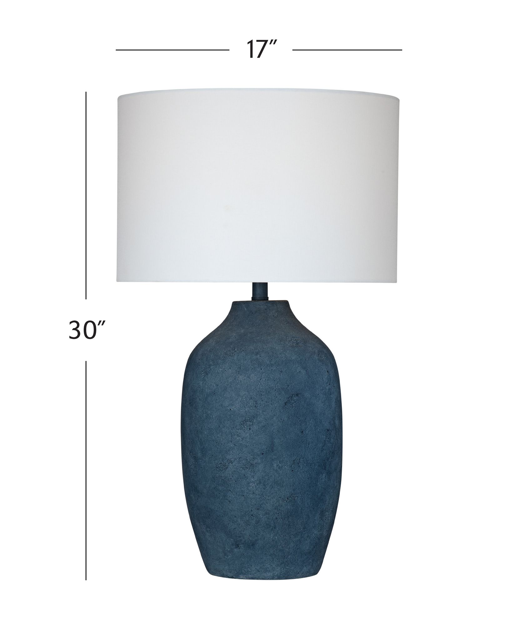 Image 6 Bassett Miranda 30" HIgh Matte Blue Table Lamp more views