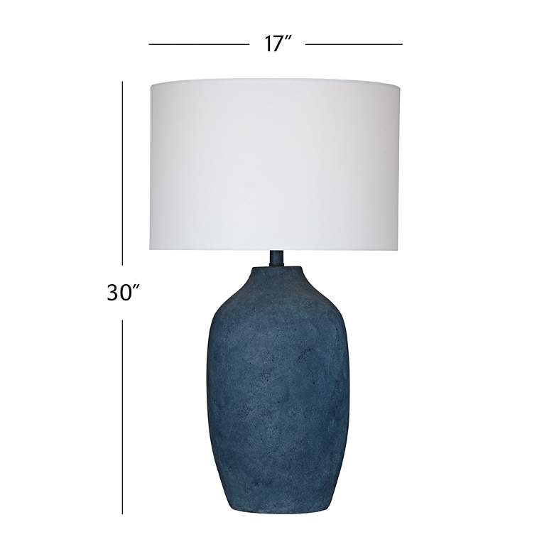 Image 6 Bassett Miranda 30" HIgh Matte Blue Table Lamp more views