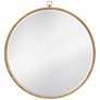 Bassett Mirror Logaan Gold Leaf Metal 36" Round Wall Mirror in scene