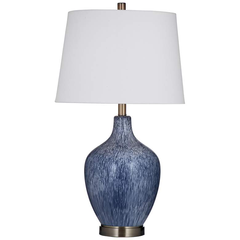 Image 1 Bassett Montego 28" Coastal Style Seaside Blue Table Lamp