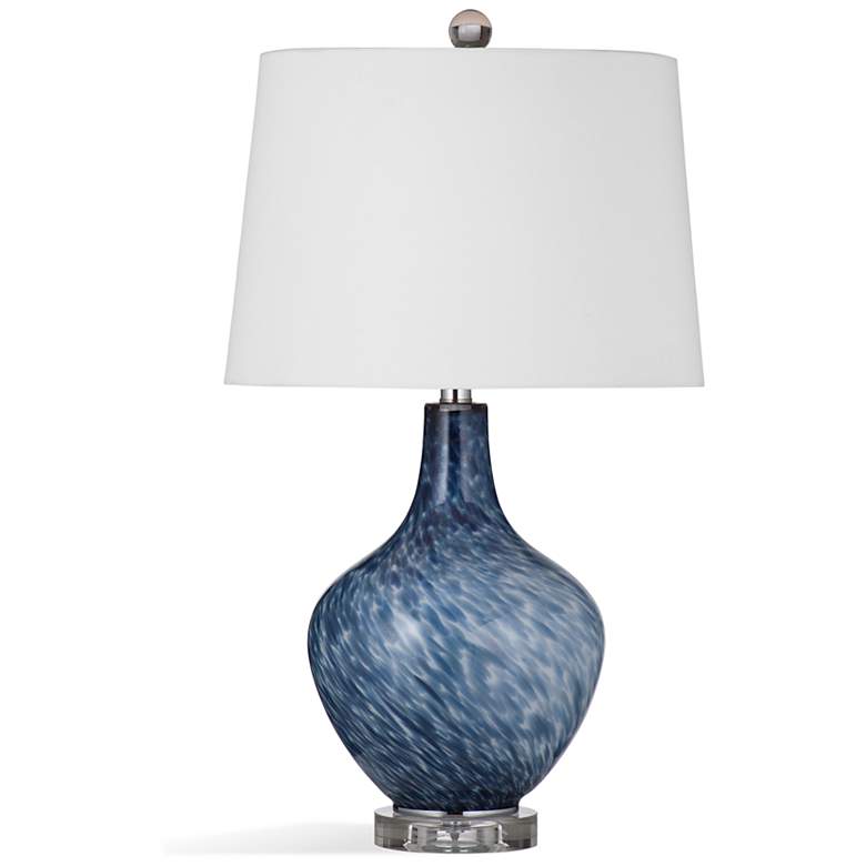 Image 1 Bassett Myst 26" Contemporary Glass Blue Table Lamp