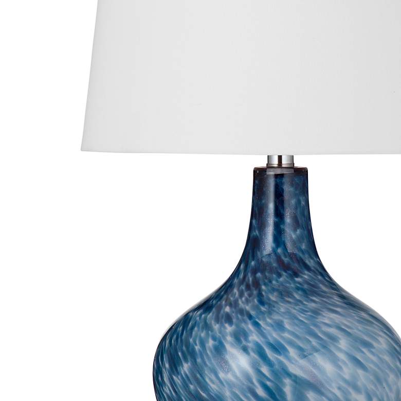 Image 2 Bassett Myst 26" Contemporary Glass Blue Table Lamp more views