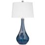 Bassett Nanda 32" High Modern Blue Art Glass Vase Table Lamp