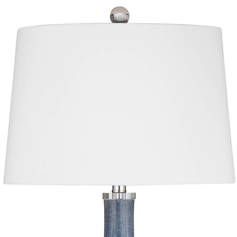 Image 3 Bassett Nanda 32" High Modern Blue Art Glass Vase Table Lamp more views