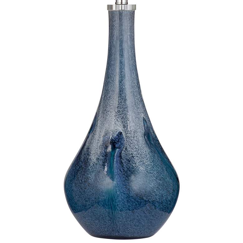 Image 4 Bassett Nanda 32" High Modern Blue Art Glass Vase Table Lamp more views